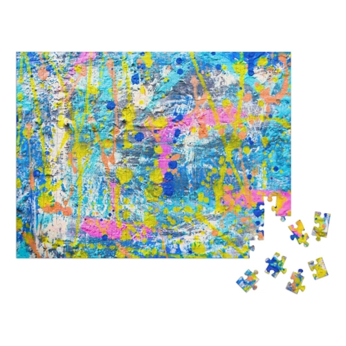 Bild von puzzleYOU Puzzle Abstrakte Kunst auf Leinwand – 1000 Puzzleteile