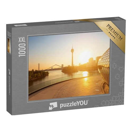 Bild von Puzzle „Morgenlicht über Düsseldorf“ mit 1000 Teilen
