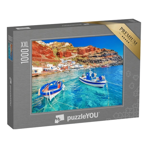 Bild von puzzleYOU Puzzle Hafen von Oia auf Santorini, Ägäis
