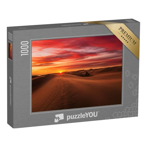 Bild von Puzzle 1000 Teile XXL „Schöner Sonnenuntergang über den Sanddünen in der arabischen Wüste Empty Quarter, VAE“