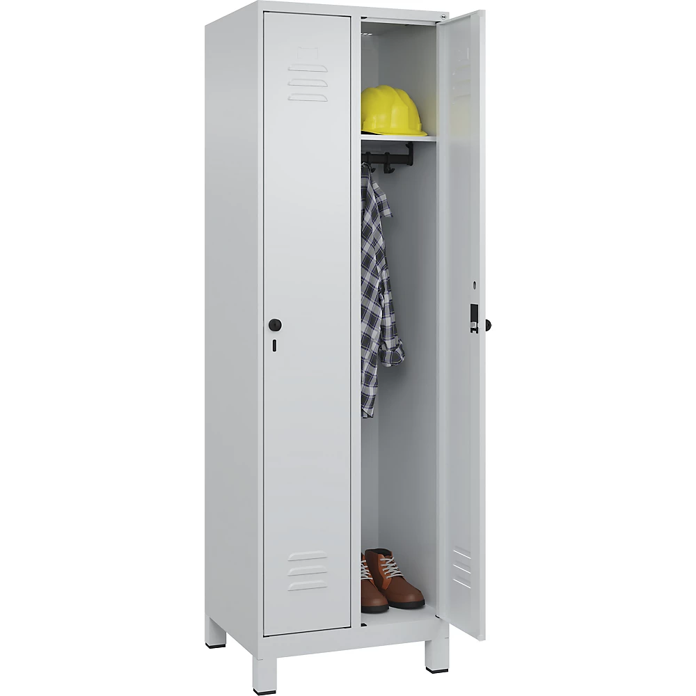 Bild von CP Spind Classic Plus lichtgrau 080010-20 S10029, 2 Schließfächer 60,0 x 50,0 x 195,0 cm