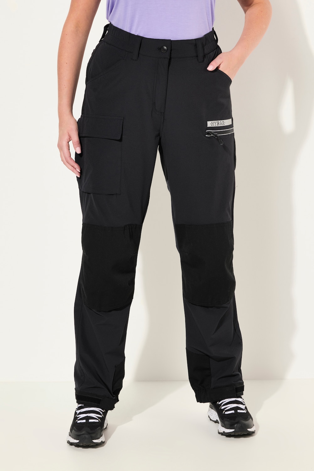 Bild von Große Größen HYPRAR Hybrid-Trekkinghose, Damen, schwarz, Größe: 42, Synthetische Fasern/Polyester/Baumwolle, Ulla Popken