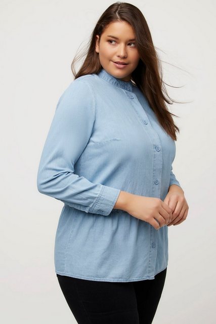 Bild von Grosse Grössen Jeansbluse, Damen, blau, Größe: 46/48, Baumwolle, Ulla Popken