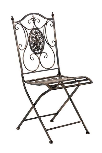 Bild von TPFGarden Gartenstuhl Sidan - Klappstuhl für Garten, Balkon, Terrasse - Farbe: (Hochwertiger und stabiler Metallstuhl aus handgefertigtem Eisen, 1 St), Balkonstuhl, Klappstuhl - Maße (TxBxH): 49 x 42 x 91,5cm