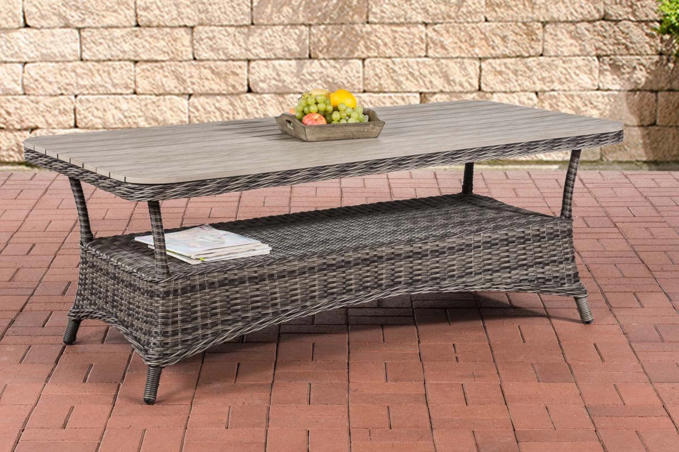 Bild von TPFGarden Gartentisch Pantheon 160x80 - grau-meliert Stück