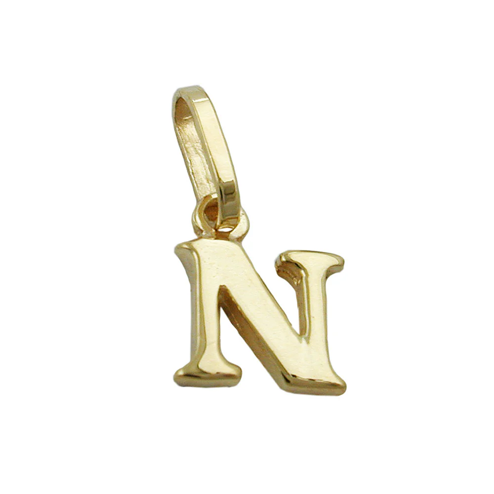 Bild von Paolo Renzo Buchstabenanhänger A-Z in 375er Gold (9 Karat) (1-tlg), glänzende Buchstaben Anhänger aus Gold für Damen und Herren