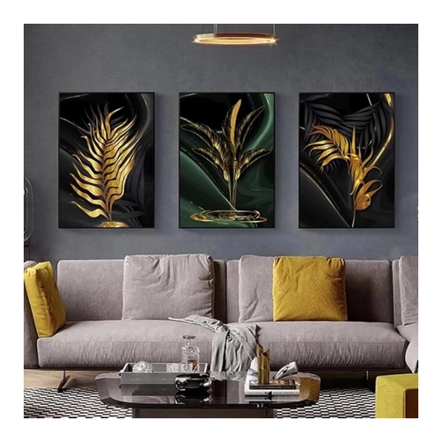 Bild von TPFLiving Luxus Poster Leinwand Abstrakte Motive OHNE Rahmen - Modell TPFL-LW-11-SET - 60x80cm