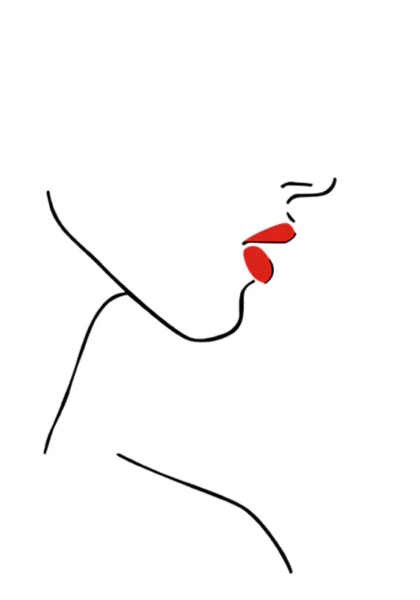 Bild von TPFLiving Luxus Poster Leinwandbild Abstrakte Dame OHNE Rahmen - Modell TPFL-LW-19-MJ-23 - 40x50cm