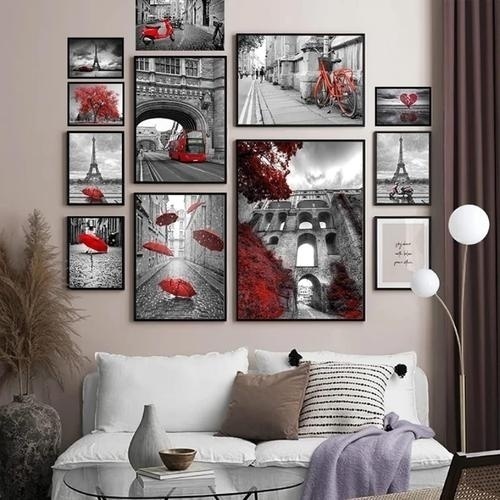 Bild von TPFLiving Luxus Poster Leinwand Landschaften Europas OHNE Rahmen - Modell TPFL-LW-27-MG - 40x60cm