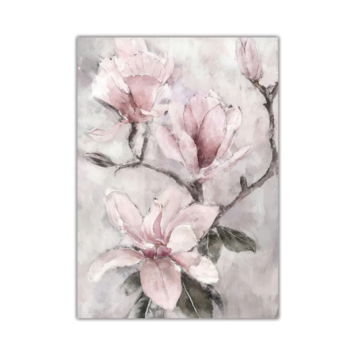 Bild von TPFLiving Luxus Poster Leinwand / Blumen in Rosa / 3 Motive in 17 verschiedene Größen - OHNE Rahmen - Modell TPFL-LW-35-MOT535-2 - 13x18cm
