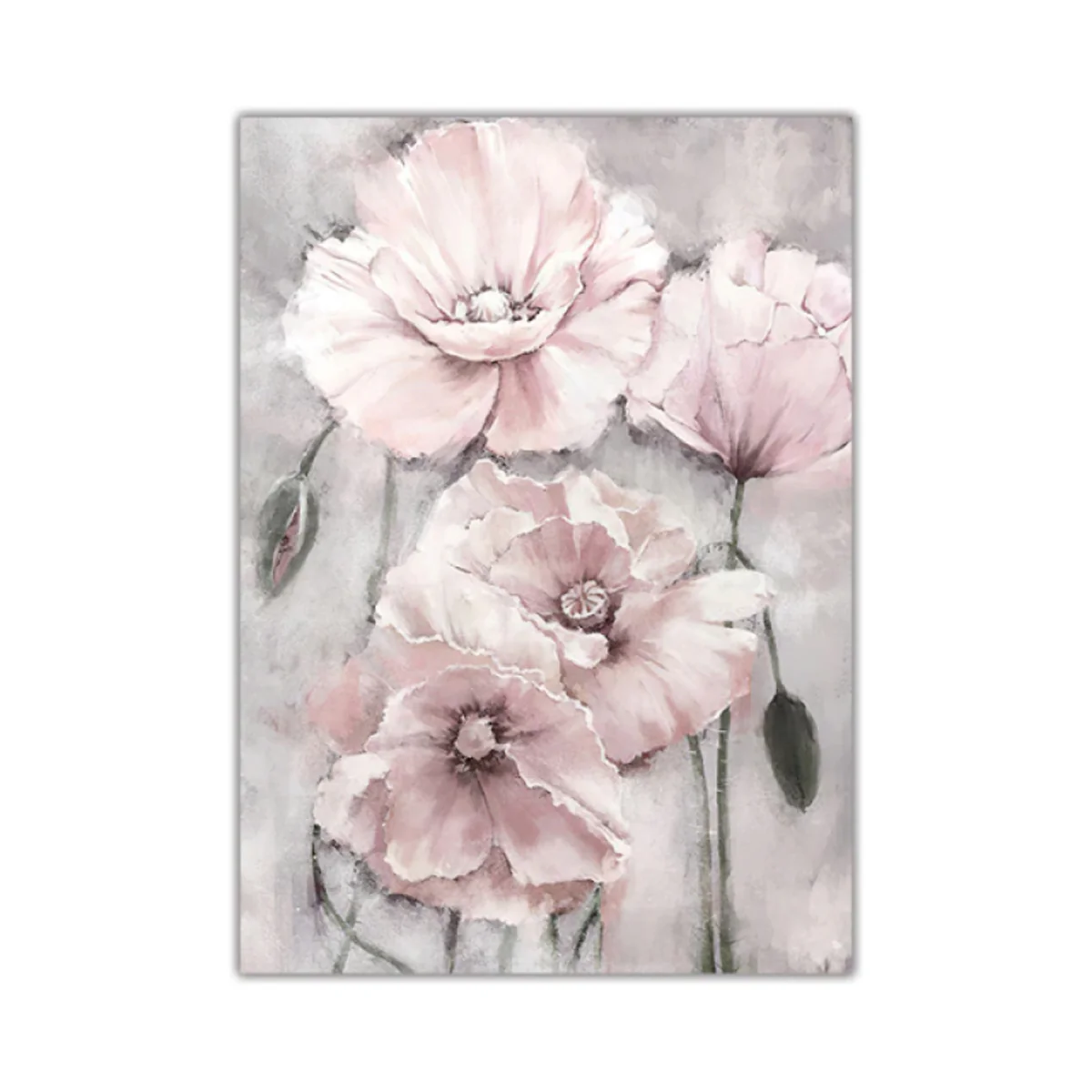 Bild von TPFLiving Luxus Poster Leinwand / Blumen in Rosa / 3 Motive in 17 verschiedene Größen - OHNE Rahmen - Modell TPFL-LW-35-MOT535-3 - 50x70cm