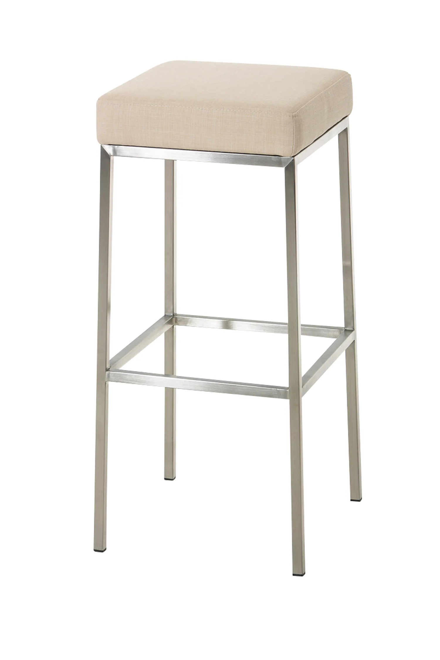 Bild von TPFLiving Barhocker Montana E5 Gestell Edelstahl Stoff - Creme