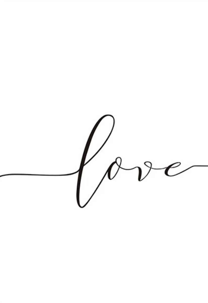 Bild von TPFLiving Poster Leinwand / Liebende Hände - Love - / mehrere Motive in verschiedenen Größen - OHNE Rahmen - Modell B - 40x50cm