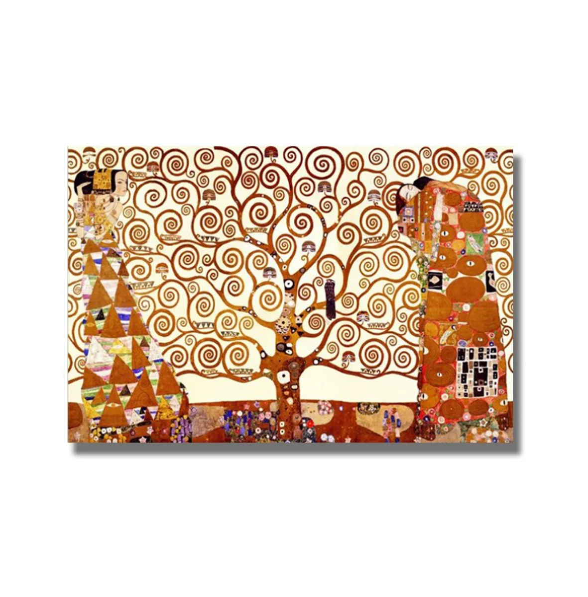 Bild von TPFLiving Poster Leinwand / Gustav Klimt - Der Baum des Lebens 2 - / Motiv in verschiedenen Größen - OHNE Rahmen - Modell JB1154 - 100x150cm