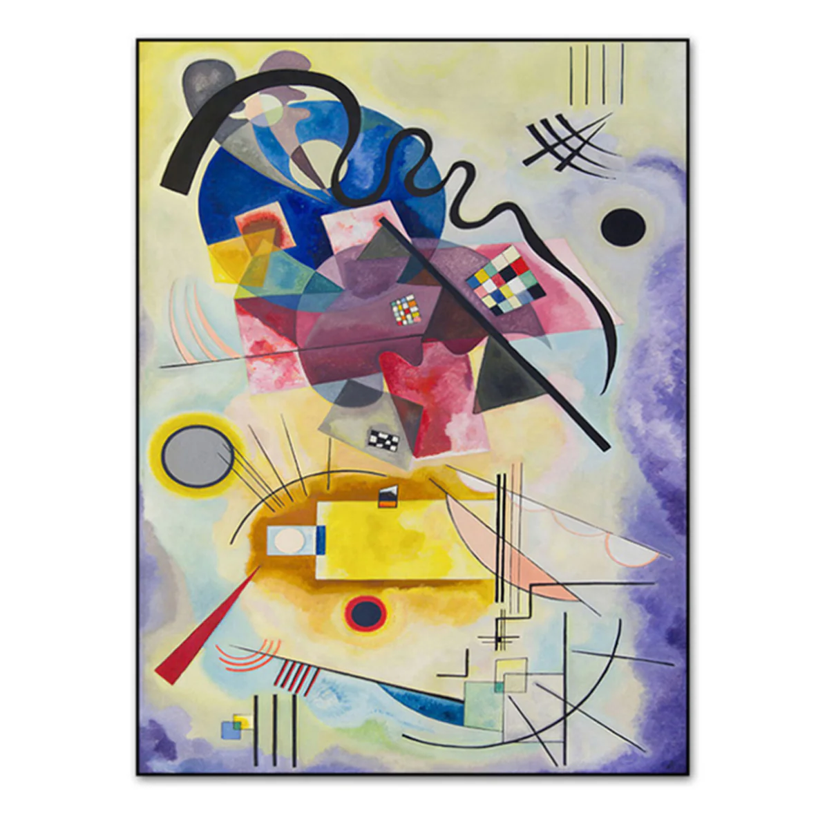 Bild von TPFLiving Poster Leinwand / Wassily Kandinsky - Berühmte Motive / mehrere Motive in verschiedenen Größen - OHNE Rahmen - Modell JB1017-C - 50x75cm