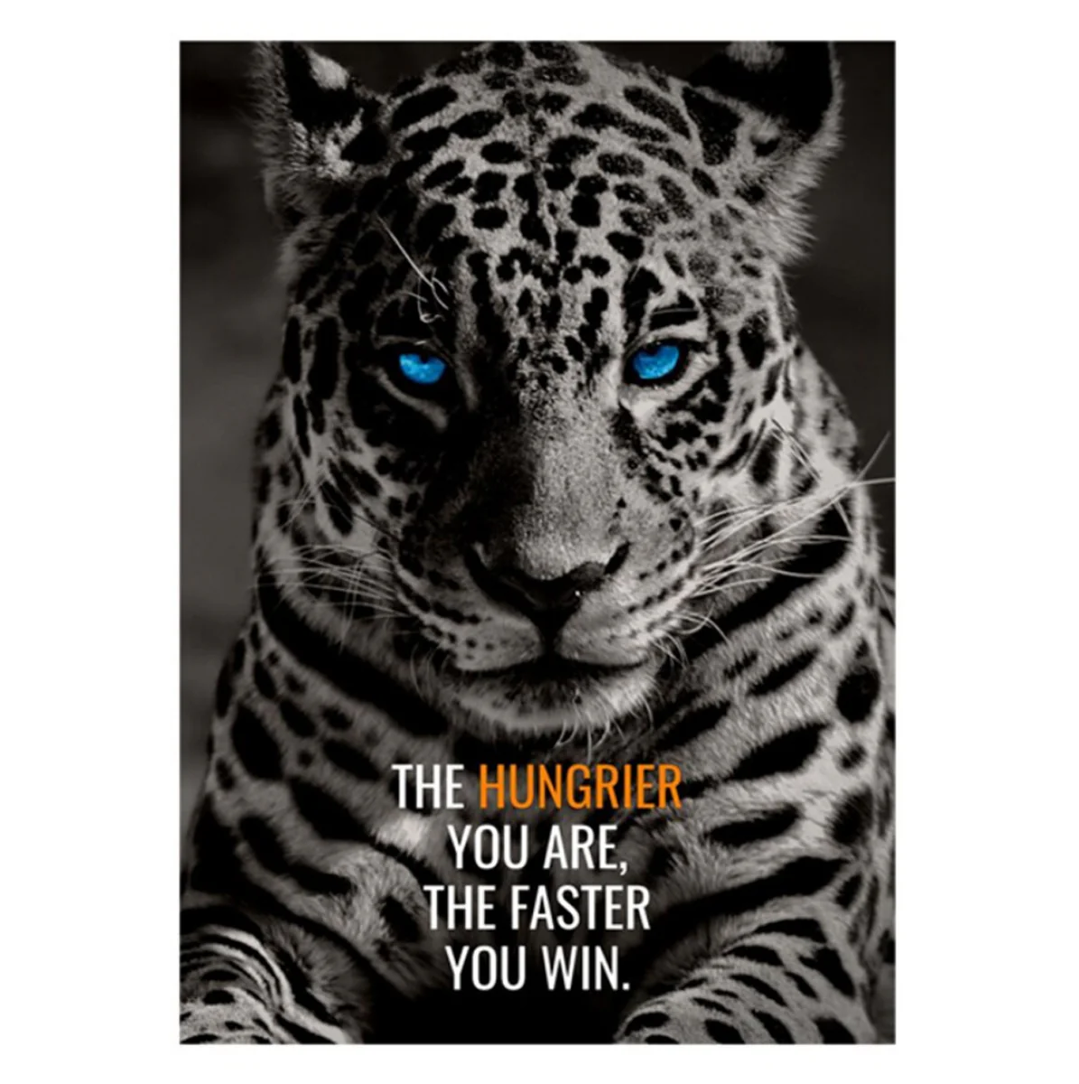 Bild von TPFLiving Poster Leinwand / Tiger und Hund mit motivierenden Zitaten / Verschiedene Größen - OHNE Rahmen - Modell JB1532-1 - 70x100cm
