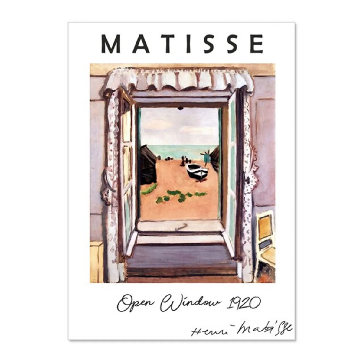 Bild von TPFLiving Poster Leinwand / Henri Matisse - Retro Landschaften und Stilleben - / Verschiedene Größen - OHNE Rahmen - Modell TX2380B - 21x30cm
