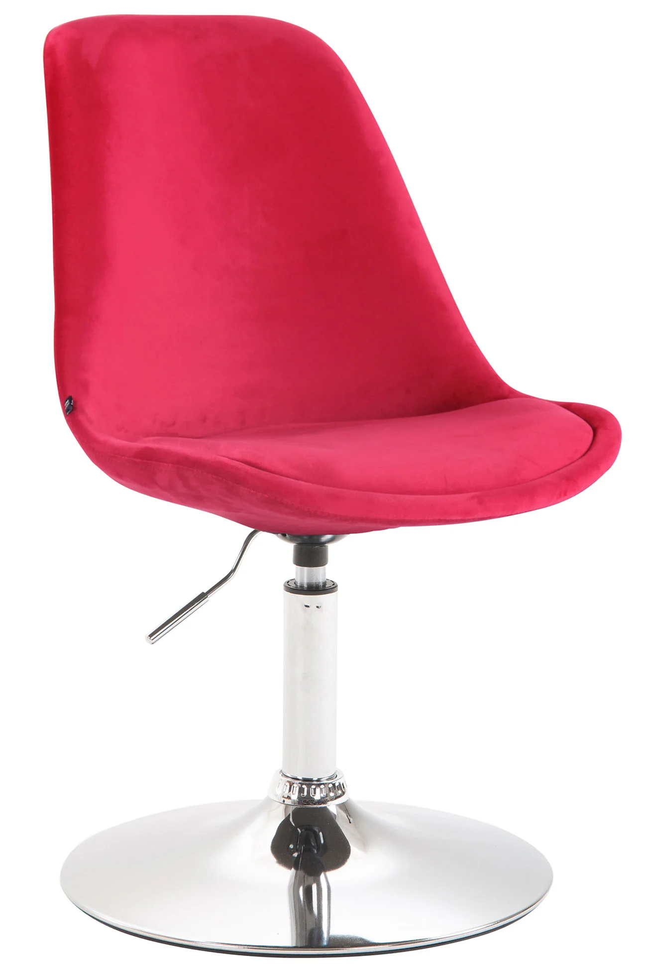 Bild von TPFLiving Esszimmerstuhl Mavic Samt Gestell Metall Chrom - Rot