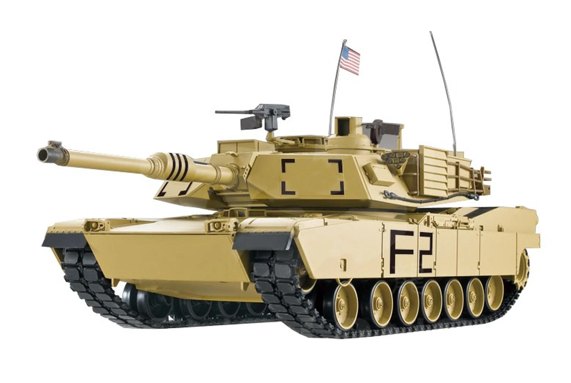 Bild von TPFLiving RC-Auto M1A2 Abrams mit vollproportionaler Fernbedienung (Ferngesteuertes Fahrzeug mit Rückstoßfunktion, Rauch und Sound, Spielzeug mit Fernbedienung für Jugendliche ab 14 Jahren), Motor: 1 x 7,2 V - Akku: 1 x Volt/1.8Ah