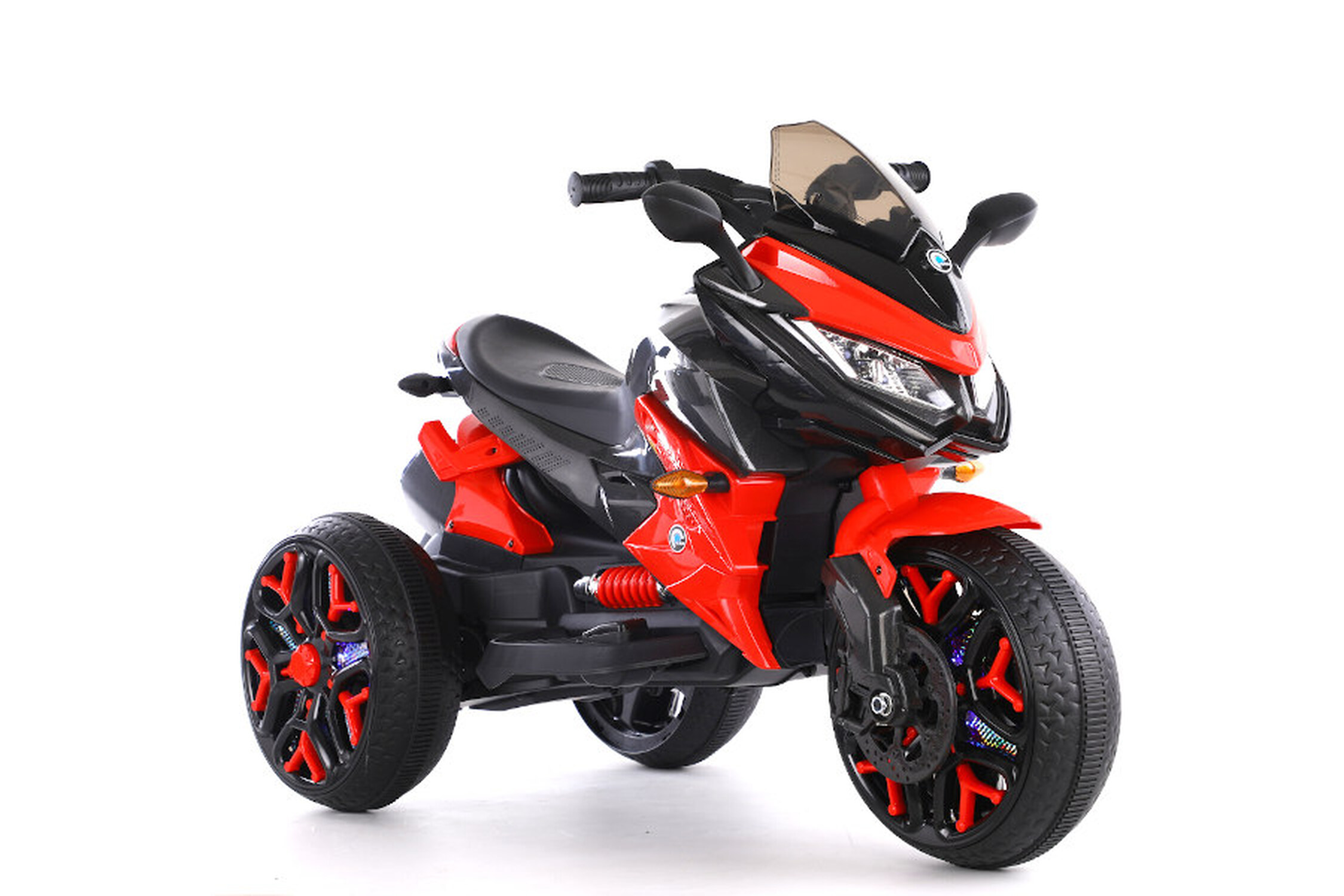 Bild von TPFLiving Elektro-Kindermotorrad Dreirad 5118 - Motor: 2 X 6V - Akku: 1 x 6 Volt/4.5Ah, Belastbarkeit 30 kg, Kindermotorrad - Elektromotorrad- Farbe: rot lackiert