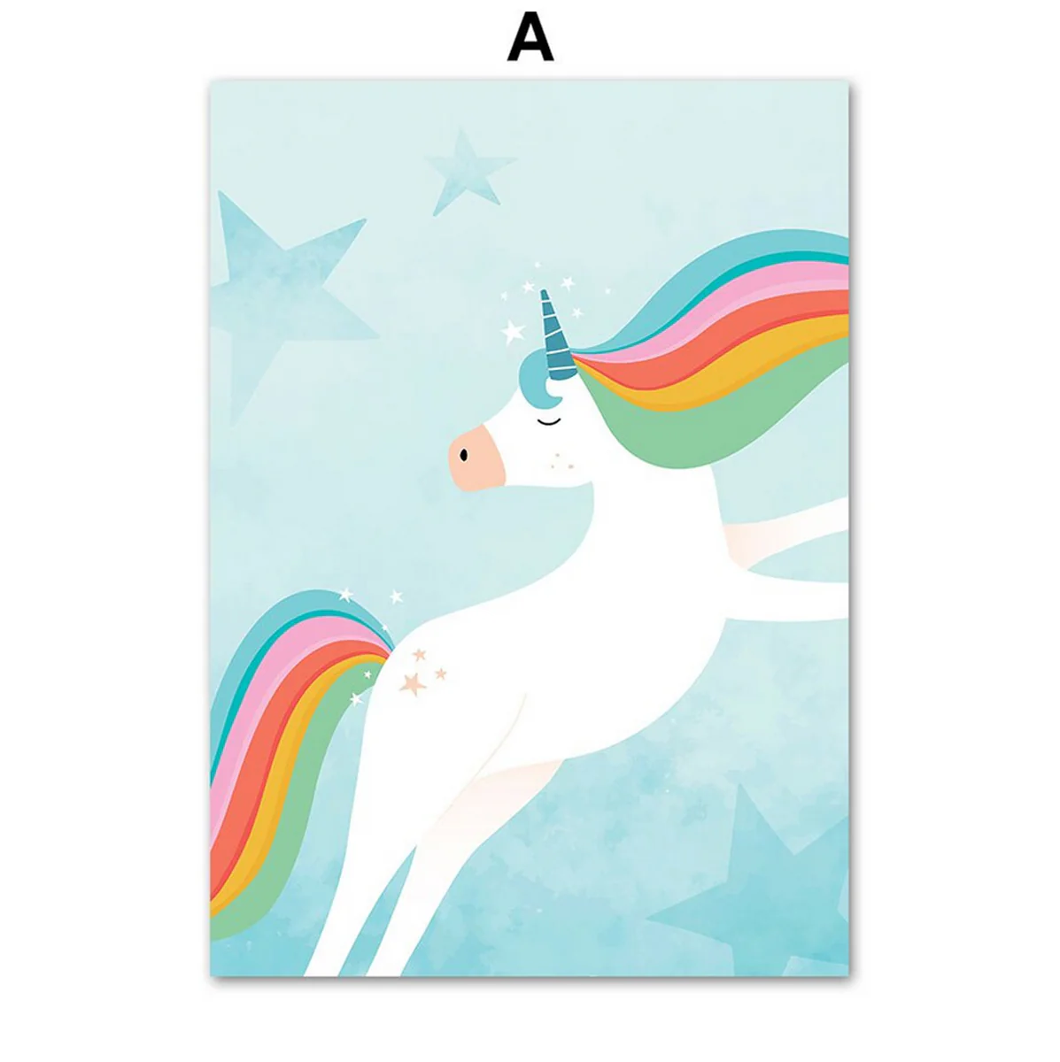Bild von TPFLiving Poster Leinwand / Kinderzimmer Bild - Mädchenzimmer - / Verschiedene Größen - OHNE Rahmen - Modell A - 40x60cm