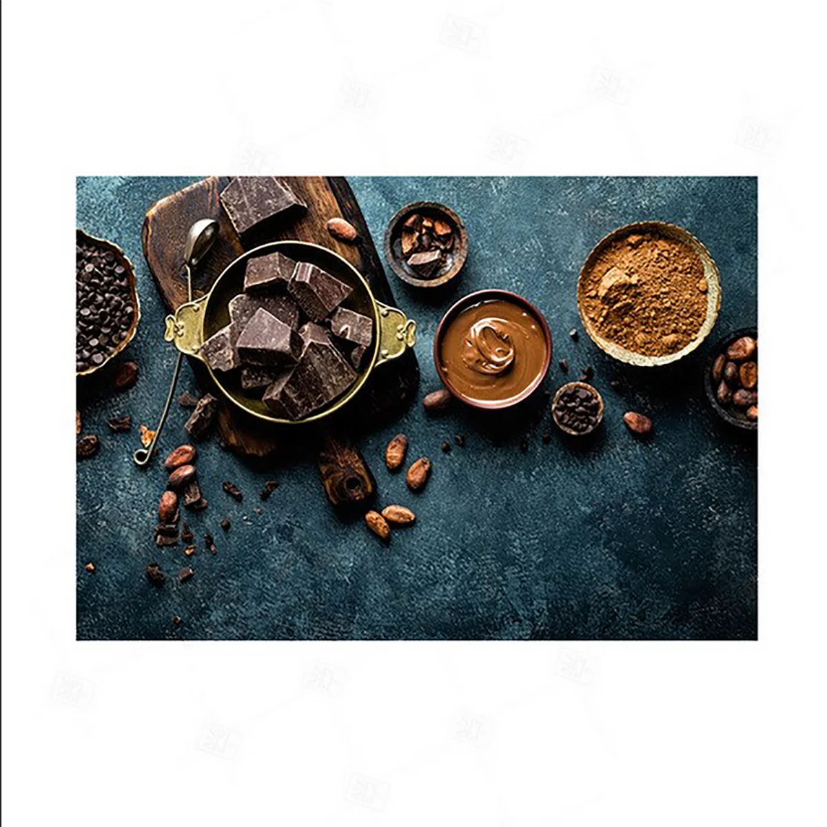 Bild von TPFLiving Poster Leinwand / Dekoration Küche - Dessert, Schokolade, Kaffee - / Verschiedene Größen - OHNE Rahmen - Modell 1 - 42x60cm
