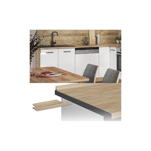 Bild von Vicco Küchenarbeitsplatte R-Line, Goldkraft Eiche, 240 cm