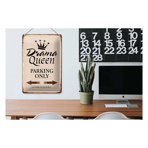 Bild von FEMER Blechschild Spruch 20x30cm Drama Queen Parking only