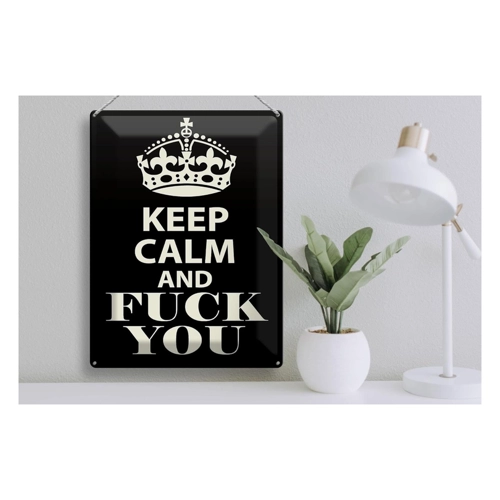 Bild von FEMER Blechschild Spruch 30x40cm Keep Calm and Fuck You