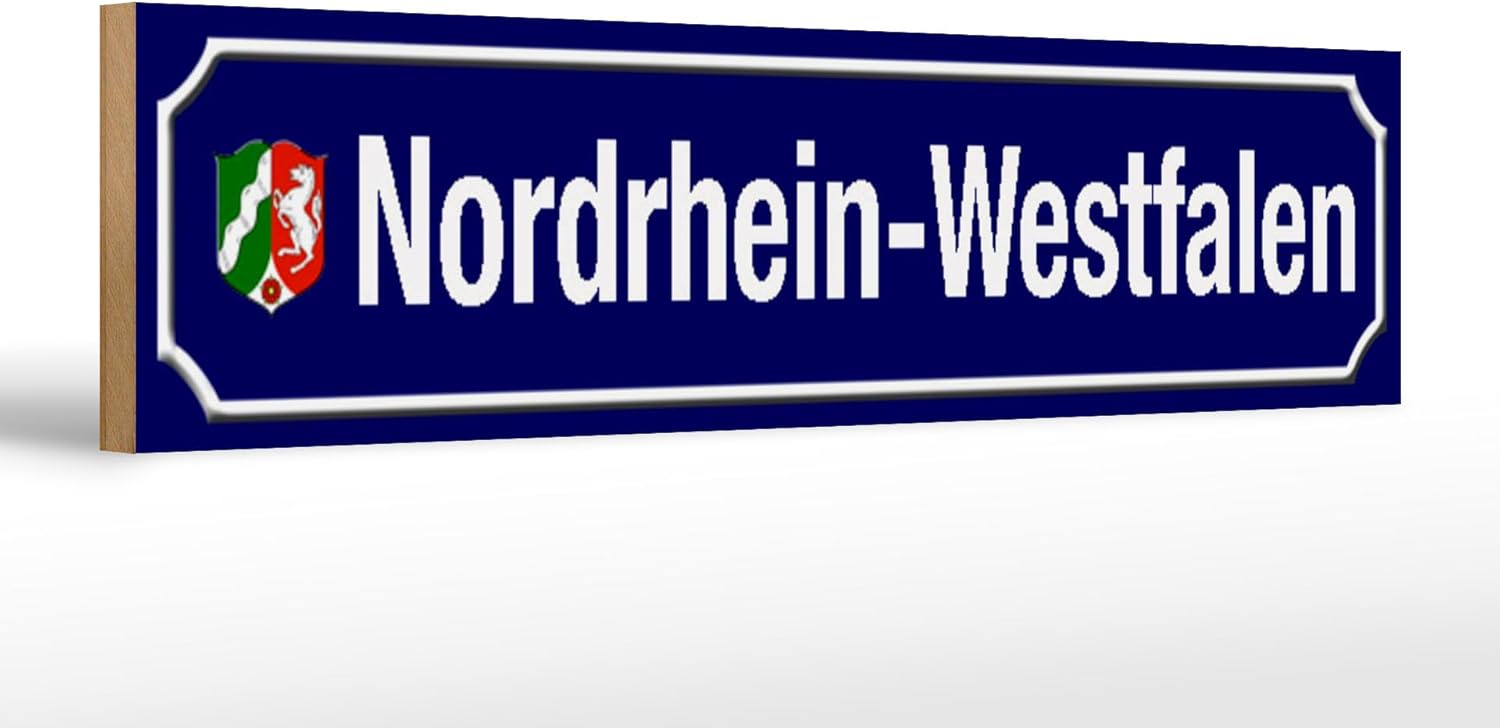 Bild von Femer Holzschild Straßenschild 46x10cm Nordrhein - Westfalen Dekoration