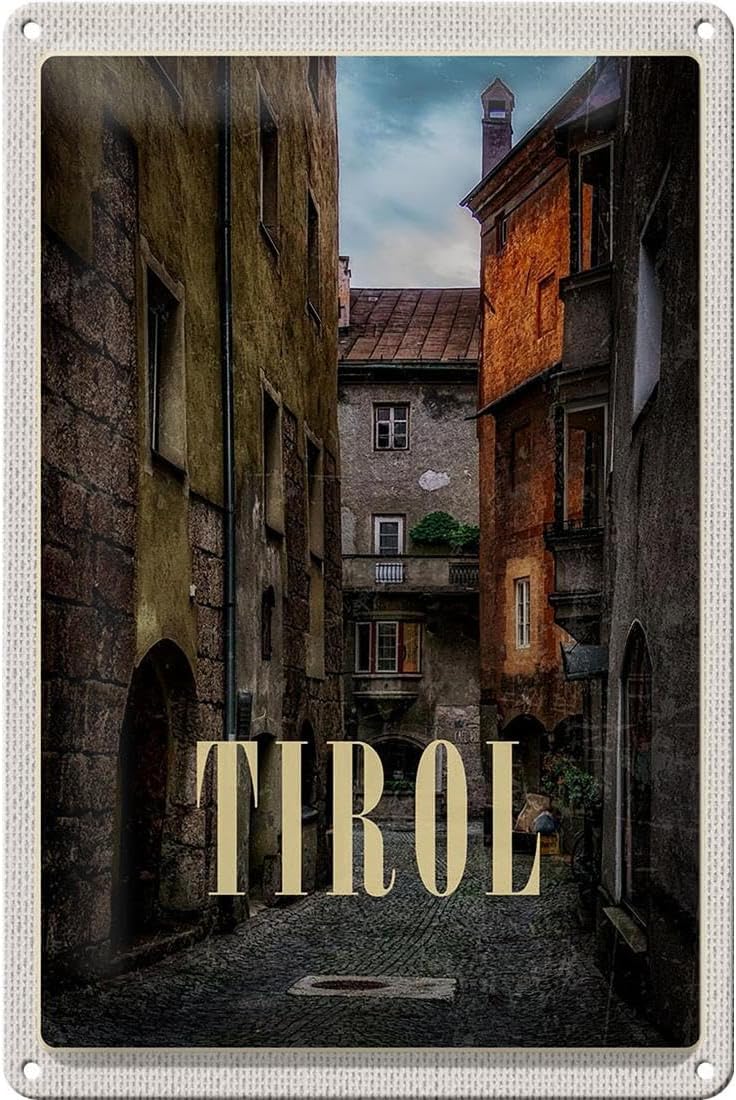 Bild von FEMER Blechschild Reise 20x30cm Tirol Österreich Altstadt Mittelalter
