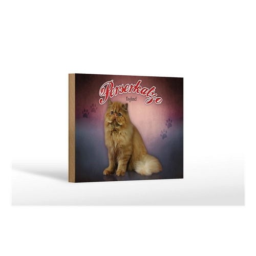 Bild von Femer GmbH Wanddekoobjekt Katze 18x12 cm - Ein stilvolles Holzschild für Tierliebhaber