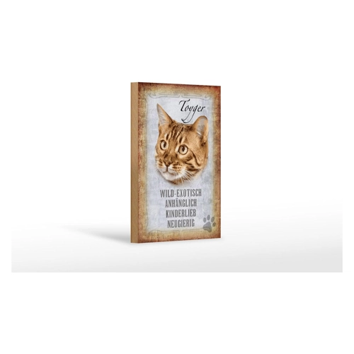 Bild von Femer GmbH Wanddekoobjekt Spruch Toyger Katze 12x18 cm