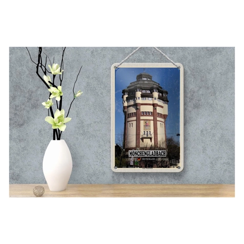 Bild von FEMER Blechschild Städte Mönchengladbach Neuer Wasserturm 12x18cm Schild
