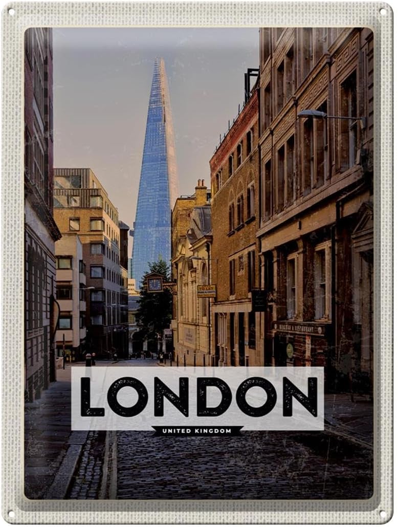 Bild von Femer Blechschild Reise 30x40cm London UK Innenstadt Reiseziel Trip
