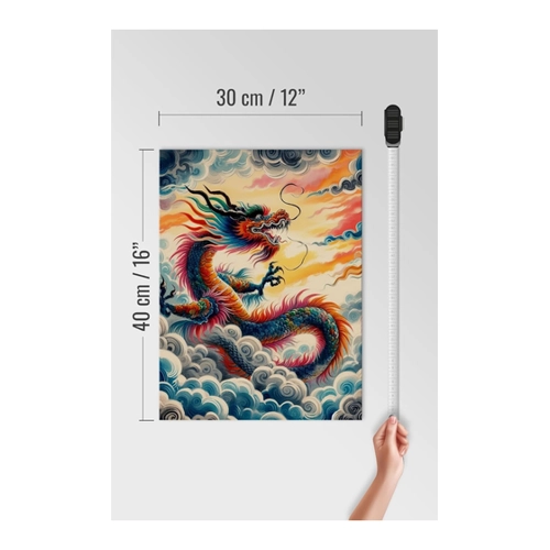 Bild von Femer Holzschild 30x40cm Chinesischer Drachentanz
