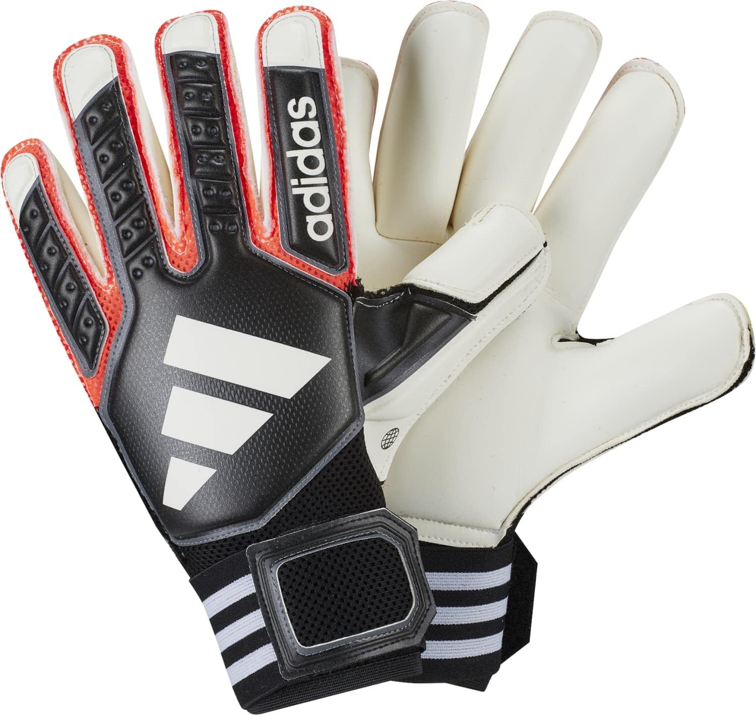 Bild von adidas Unisex Goalkeeper Gloves (W/O Fingersave) Tiro Pro Goalkeeper Gloves, Black/White/Iron Met., HN5611, 7-