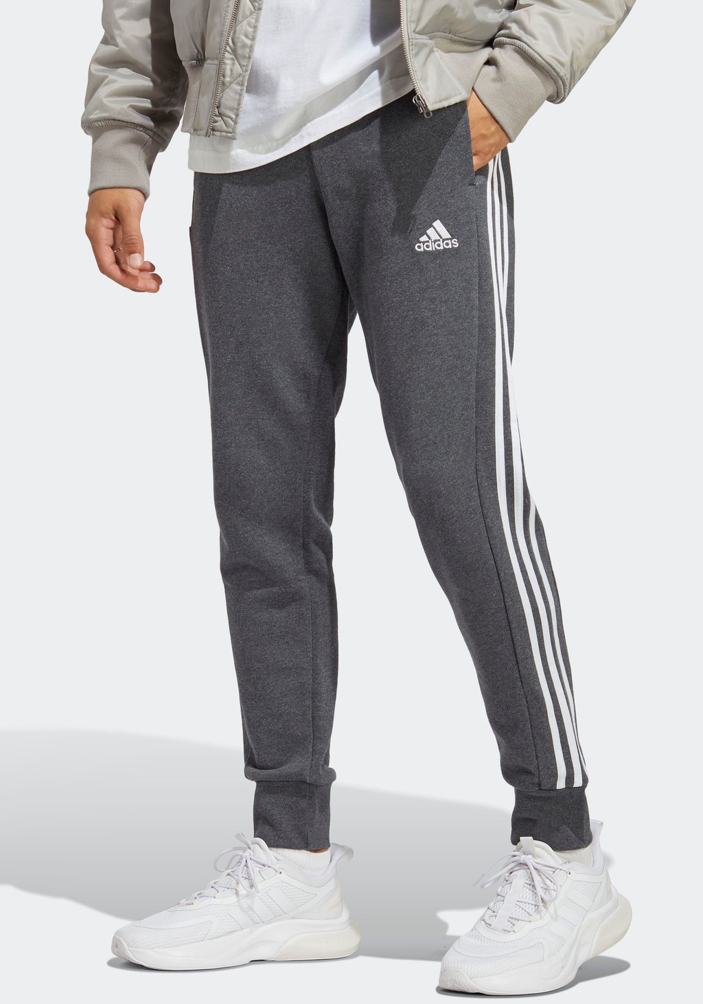 Bild von adidas Sportswear Sporthose "ESSENTIALS FRENCH TERRY TAPERED CUFF 3STREIFEN HOSE", (1 tlg.), weiche Jogginghose