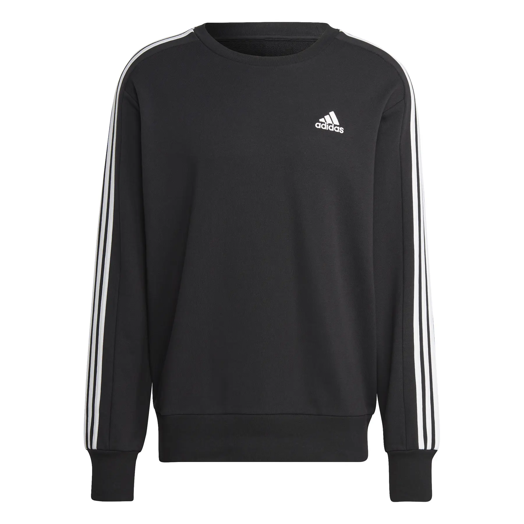 Bild von adidas Herren Essentials French Terry 3-Stripes Sweatshirt, black, XXL