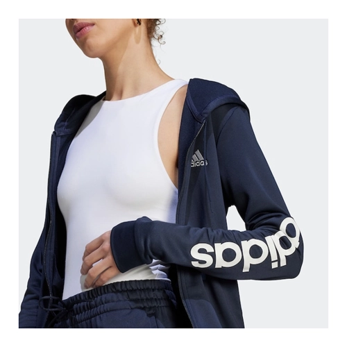 Bild von Adidas Linear Trainingsanzug Damen Dunkelblau - Xs