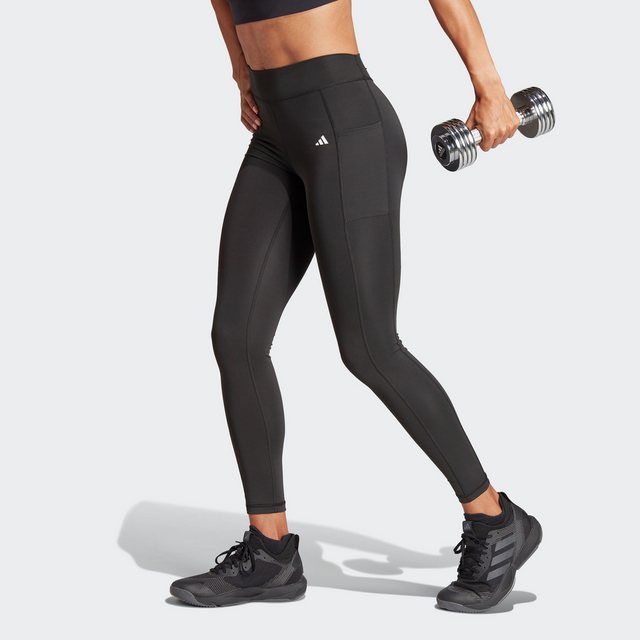 Bild von adidas W Optime Studio Mid-Rise 7/8 Legging Damen (Schwarz XL ) Fitnessbekleidung