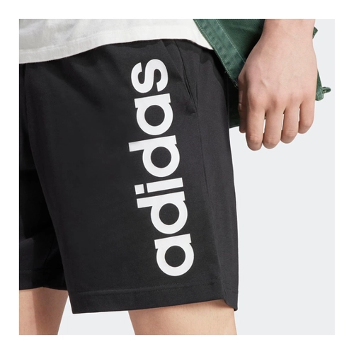 Bild von ADIDAS Shorts Herren weich - grau, adidas Herren AEROREADY Essentials Single Jersey Linear Logo Shorts, Charcoal, M