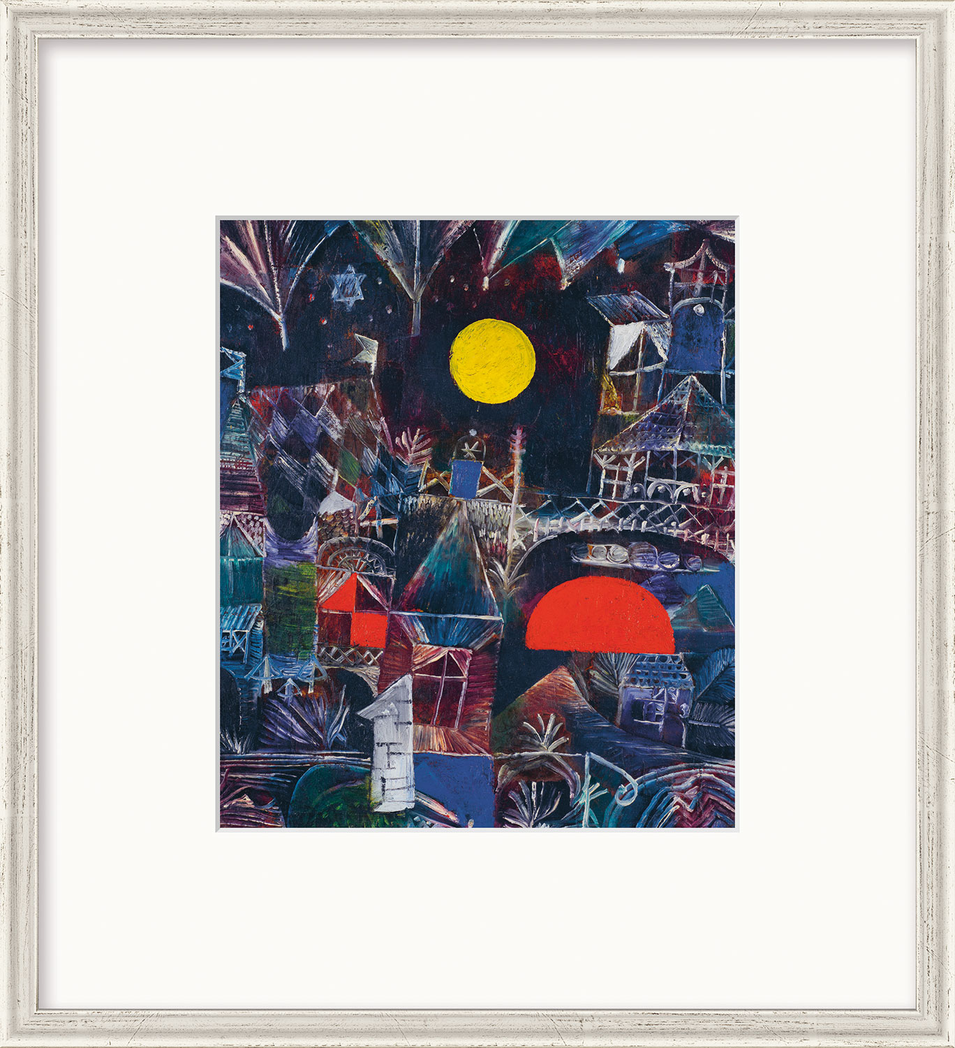 Bild von Paul Klee: Bild 'Mondauf-Sonnenuntergang' (1919), gerahmt
