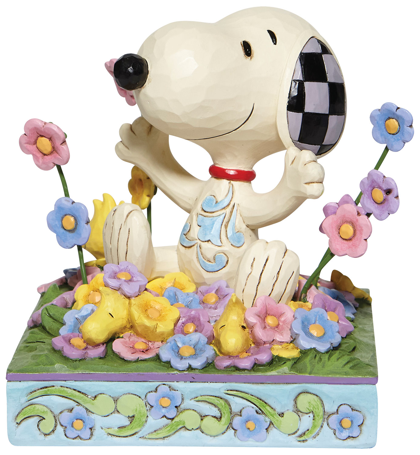 Bild von Jim Shore: Skulptur 'Snoopy im Blumenbett', Kunstguss