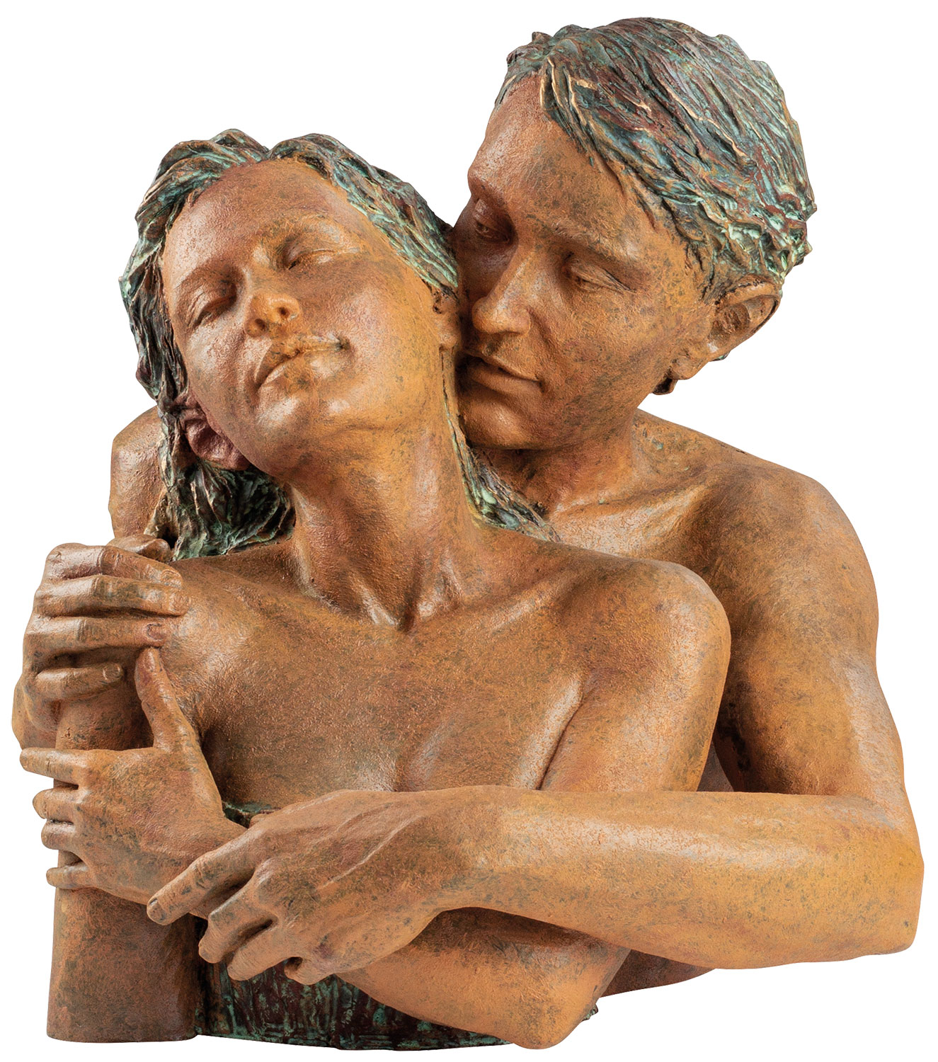 Bild von Angeles Anglada: Skulptur 'Rückhalt', Kunstguss Steinoptik