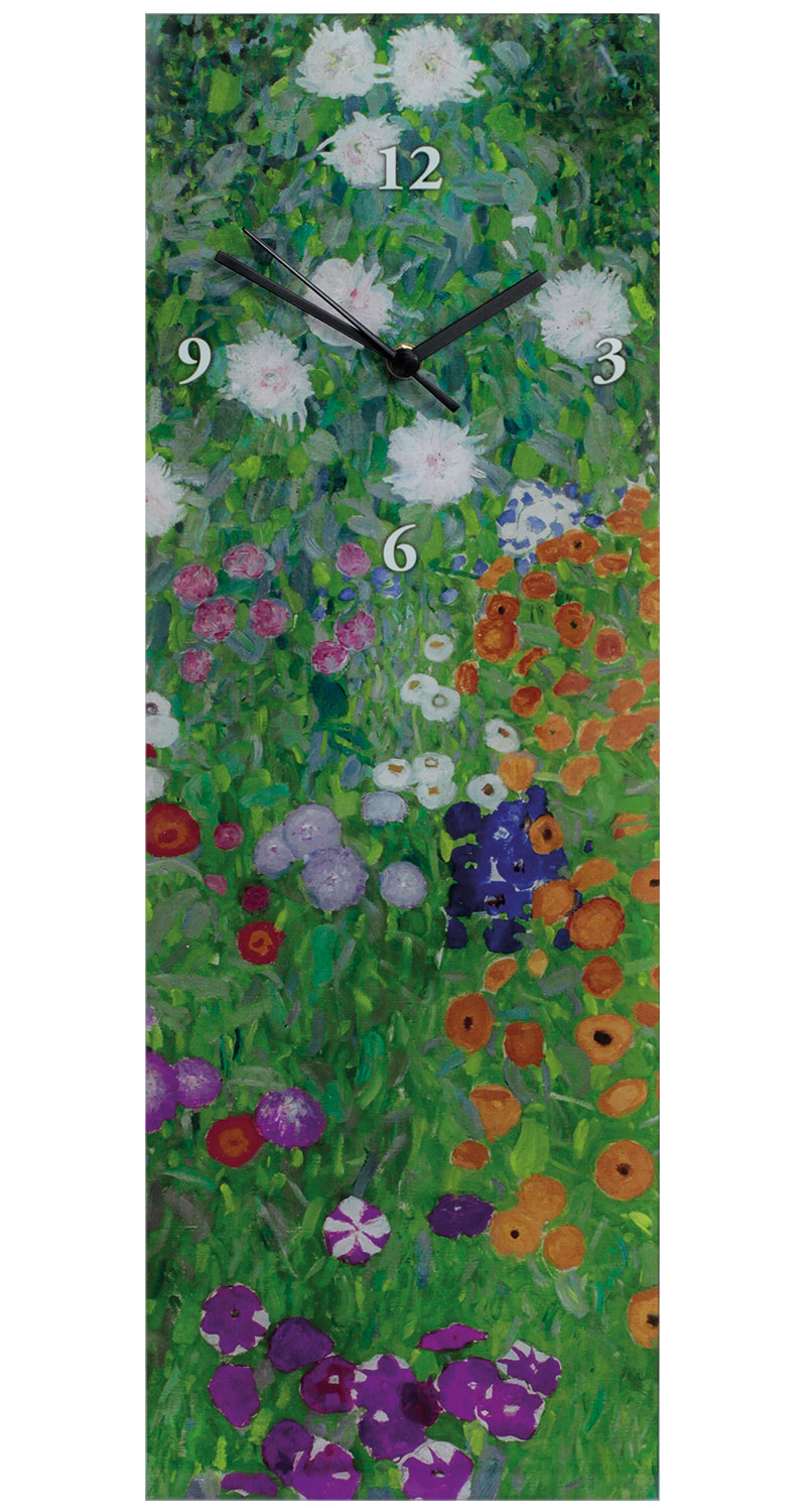 Bild von Gustav Klimt: Wanduhr 'Bauerngarten'