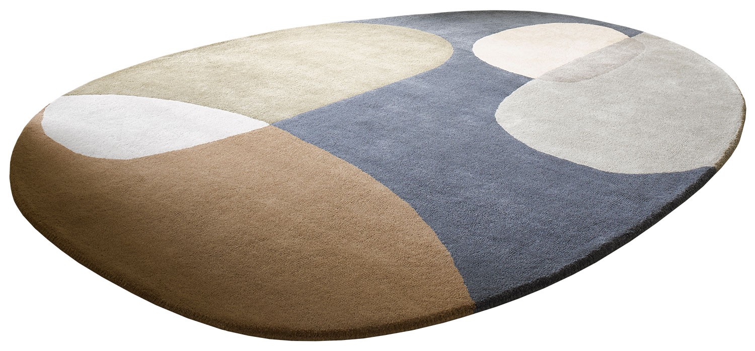 Bild von Teppich 'Shades of Beige' (oval, 140 x 200 cm)