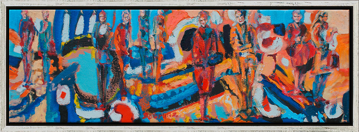 Bild von Klaus Dobrunz: Bild 'Ecke Aachener Mitte' (2021) (Original / Unikat), gerahmt