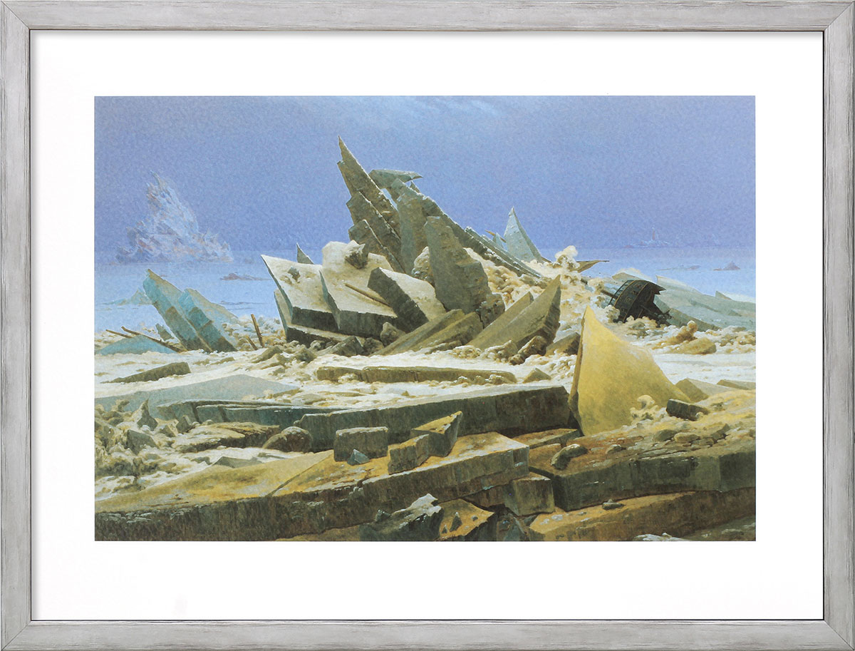 Bild von Caspar David Friedrich: Bild 'Das Eismeer' (1824), gerahmt