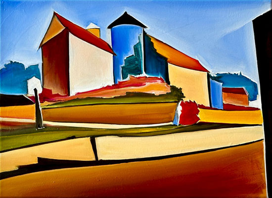 Bild von Christin Lutze: Bild 'Traumschloss II' (2024) (Original / Unikat), auf Keilrahmen